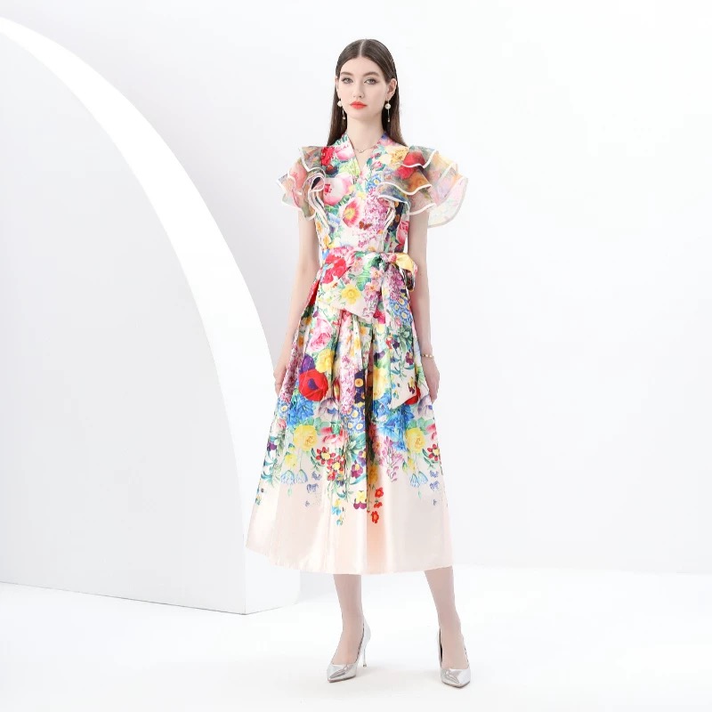Send me flowers floral dress ED208 images